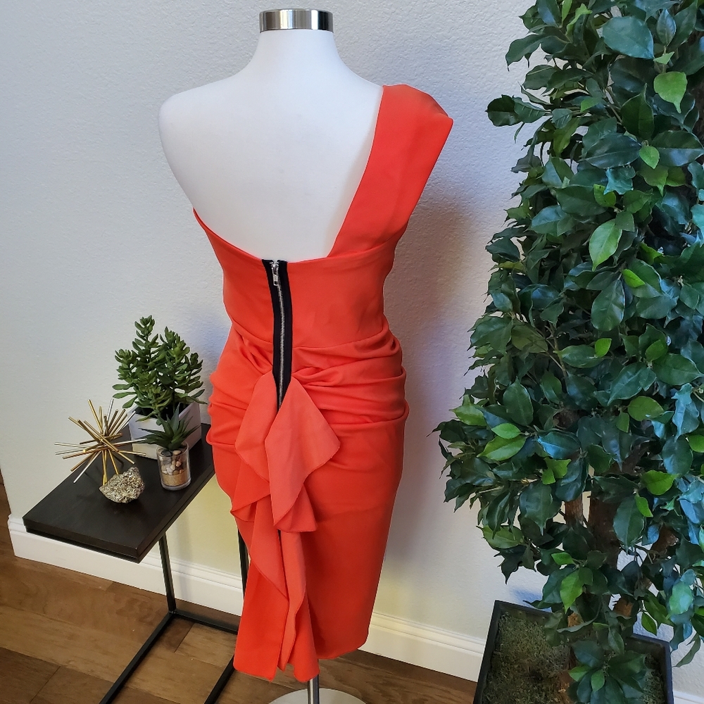 NWT Ruffled One-Shoulder Dress - Picture 6 of 8